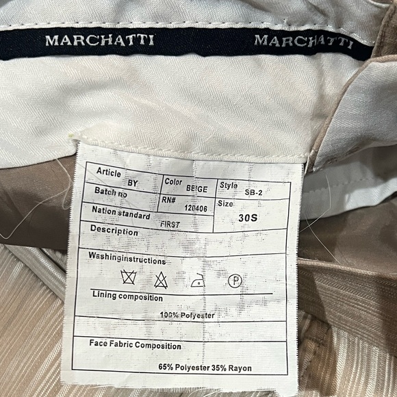 Men's/ Women’s/ Boy’s/Youth MARCHATTI Cream Striped Suit - Picture 10 of 15